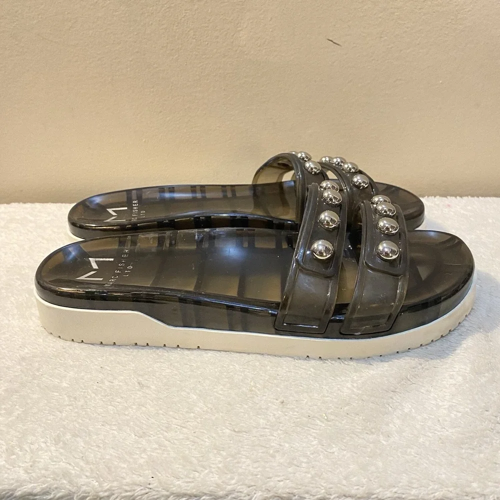 Marc Fisher LTD Womens 9 Trent Embellished Flats Slide Sandals Shoes BHFO5675‎